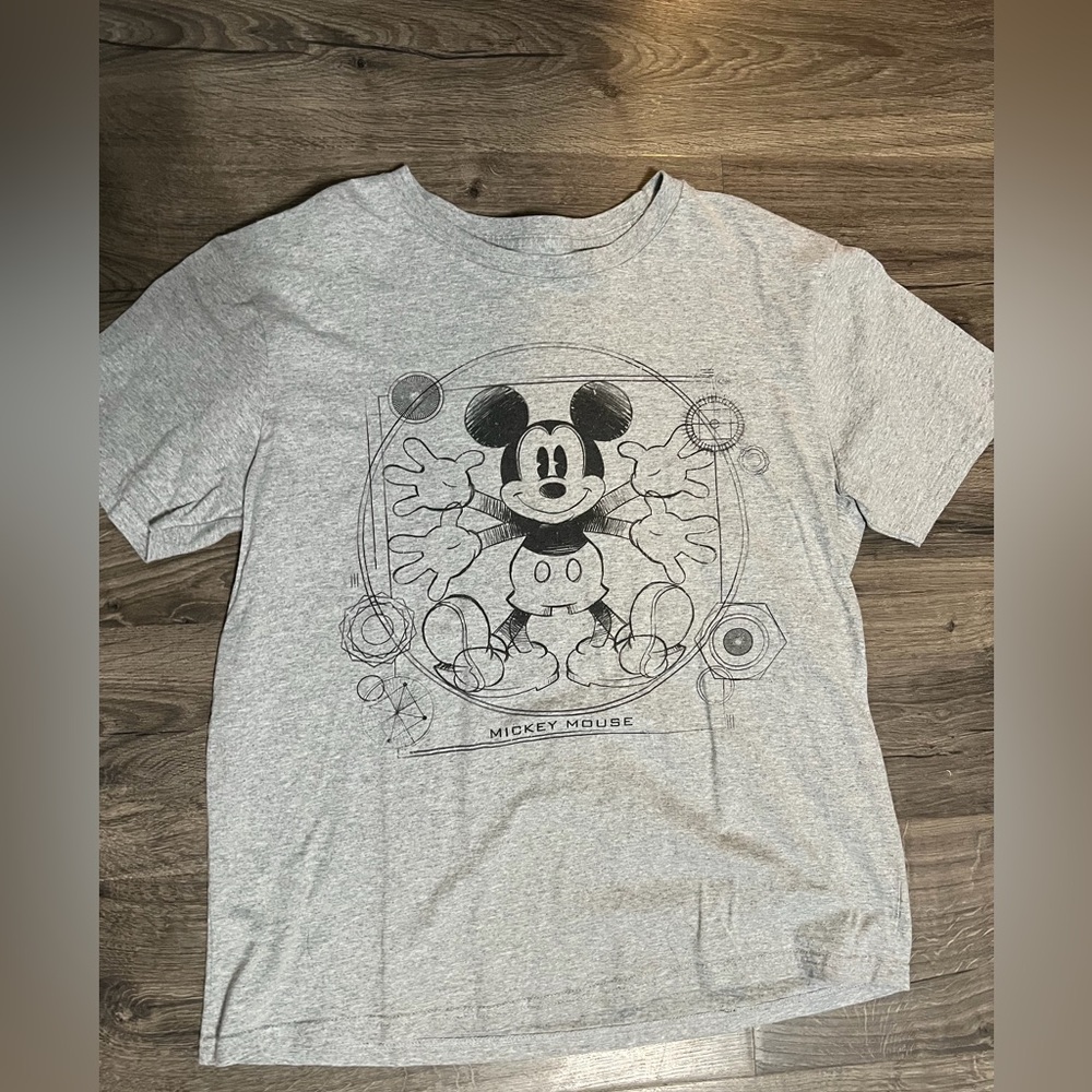 Disney Gray Mickey Mouse Men's Shirt